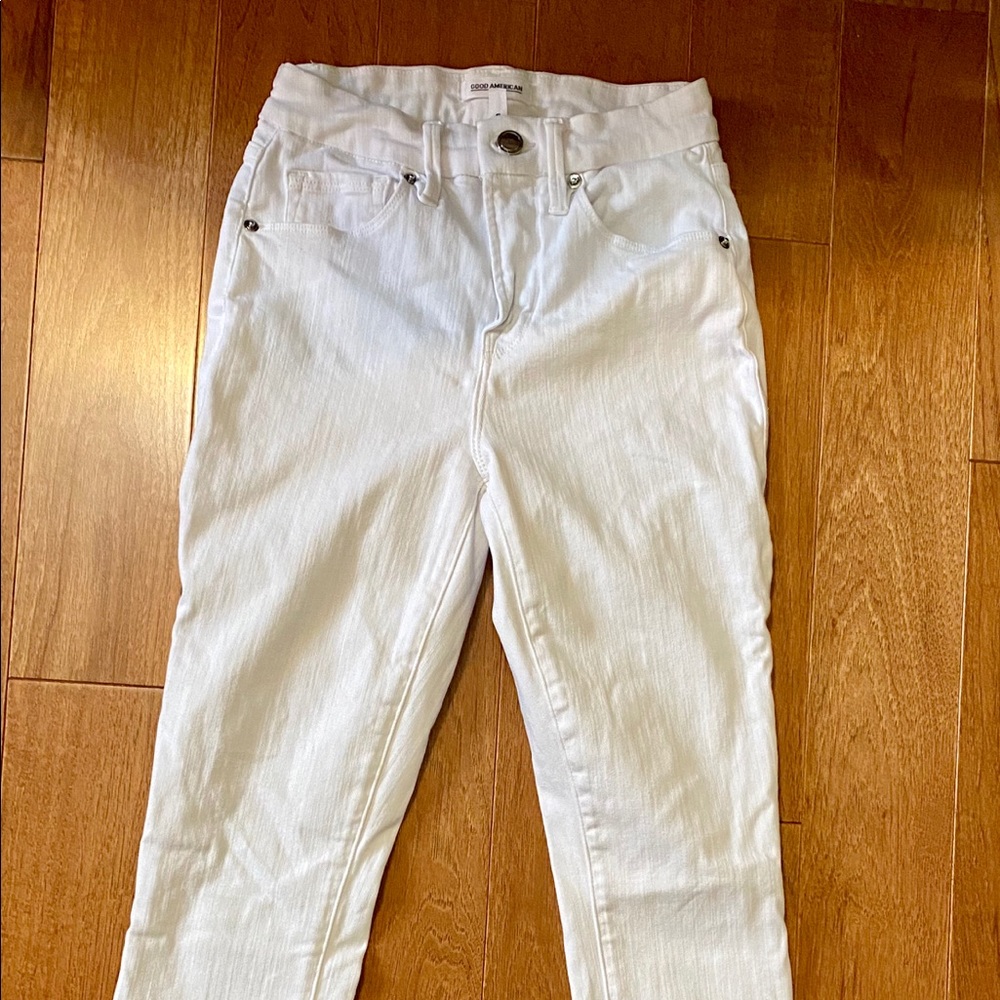 Good American Good Legs White Cropped Jeans